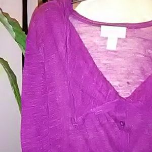 🌹Sheer Confidence LOFT Wine Hue Cardigan🍷